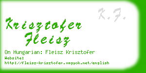 krisztofer fleisz business card